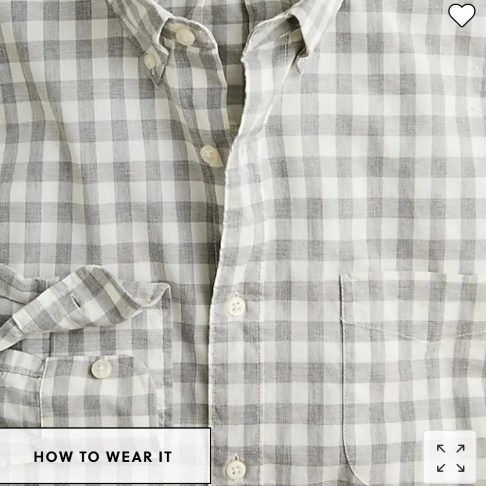 NEW JCREW Secret Wash organic cotton poplin shirt